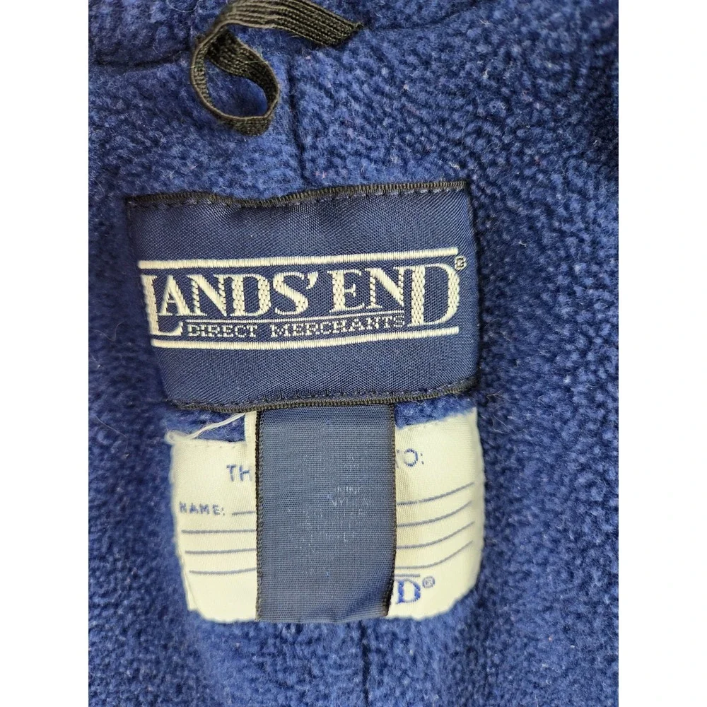 LAND'S END Insulated Fleece lined Snowsuit Hood Jacket Sz 2T Baby Toddler Zip Up